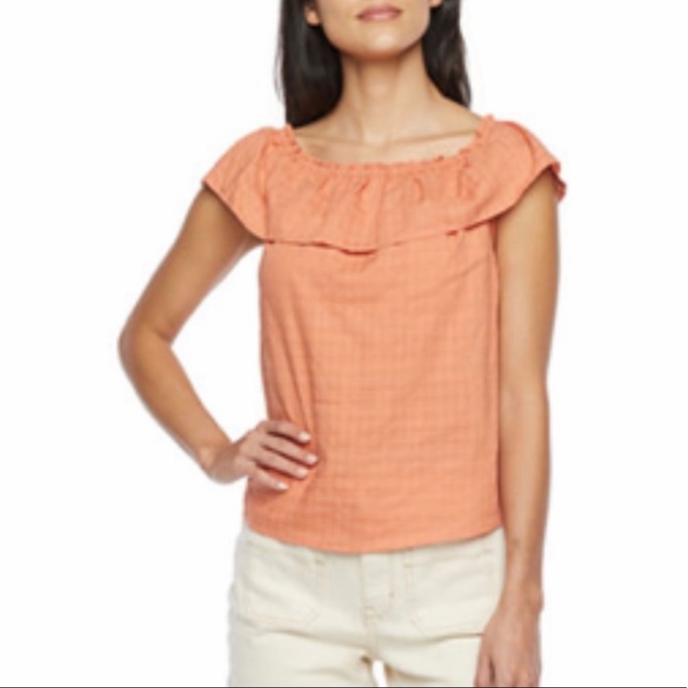 NWT a.n.a. Coral On or Off The Shoulder Top